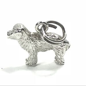 Vintage sterling silver 925 Pendant/charm Lab Dog